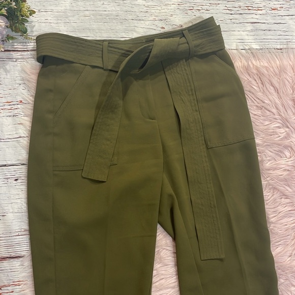 J.Crew Easy tie front straight leg pant 365 crepe moss - Picture 5 of 9